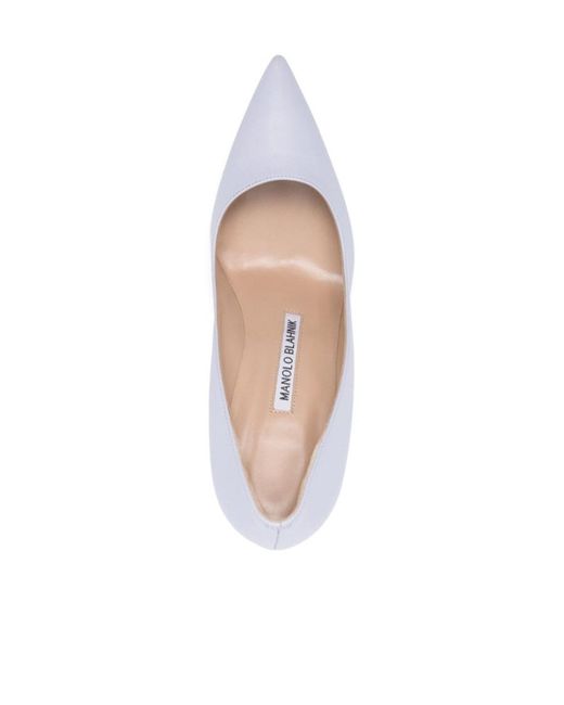 Manolo Blahnik White Pointed High Heels