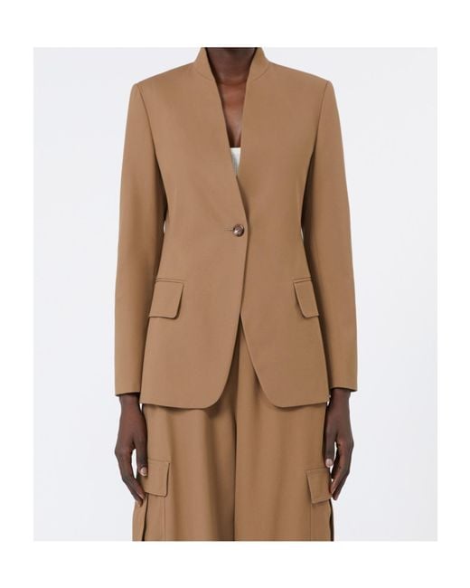 Max Mara Brown Segnale Single-Breasted Jacket