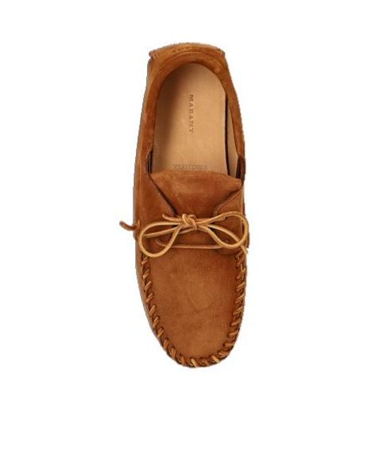 Isabel Marant Brown Strapped Loafers for men