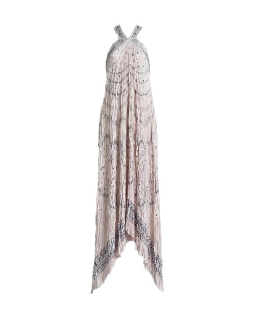 Alberta Ferretti Multicolor Printed Long Gown With Open Back
