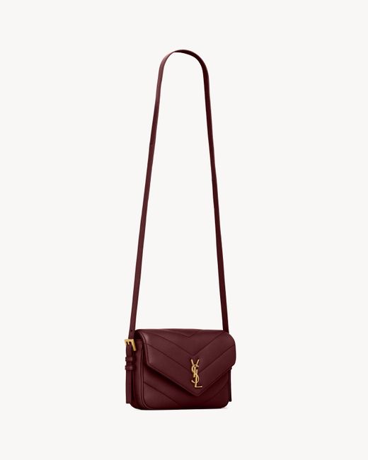 Saint Laurent Red Loulou Toy Quilted Crossbody Bag