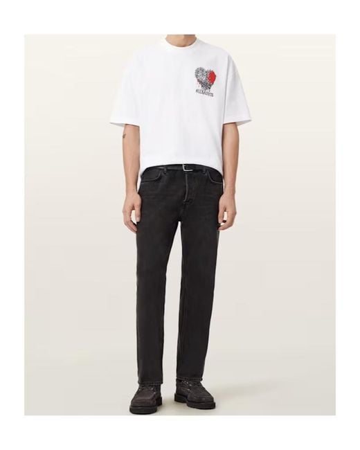 AllSaints White Chaste Graphic T-Shirt for men