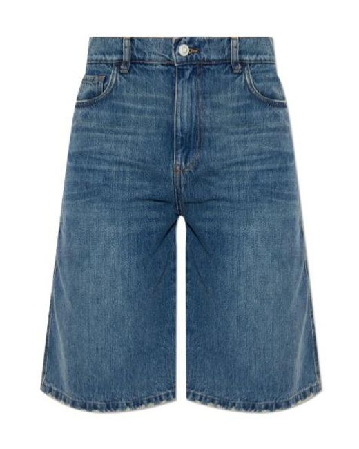 Coperni Blue Logo-Belt Shorts