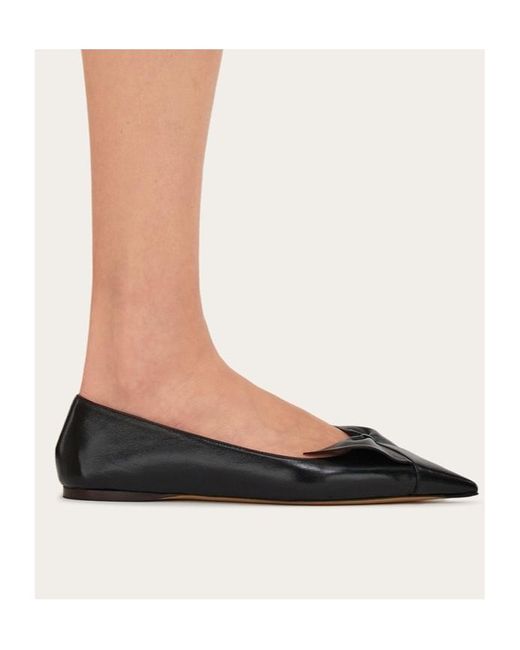Ferragamo Black Bow Ballet Flat
