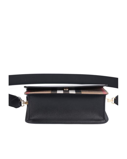 Burberry Check Crossbody Bag in Blue | Lyst