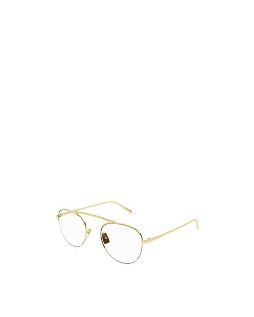 Saint Laurent Natural Eyewear Round Frame Glasses for men