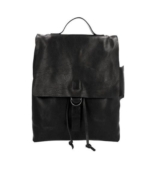 Marsèll Black Logo Embossed Backpack for men