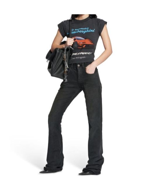 Balenciaga Black Slim-Fit Bootcut Jeans