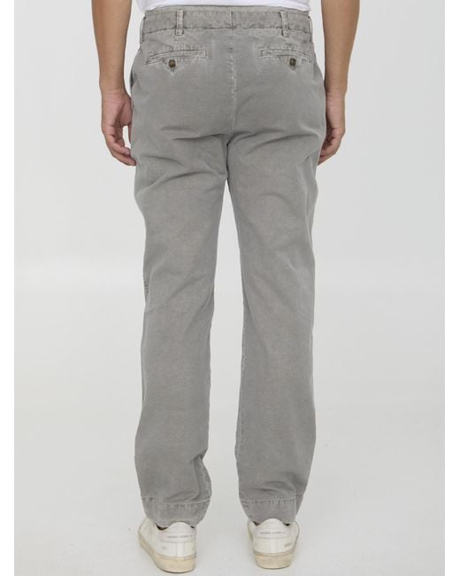 James Perse Gray Canvas Drawstring Pants for men