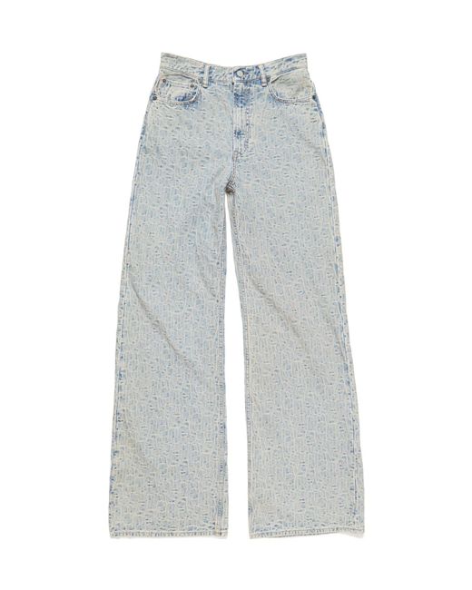 Acne Gray Logo-Patch Denim Jeans