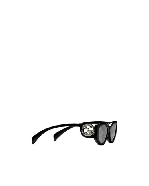 Gucci White Eyewear Cat Eye Frame Sunglasses
