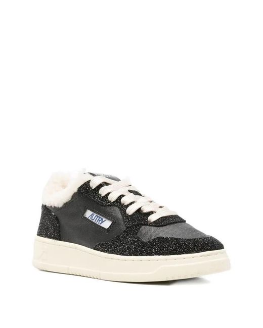 Autry Black Lace-Up Sneakers