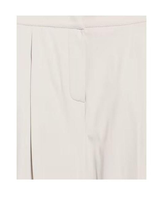 Max Mara White Loose Straight-Leg Pants