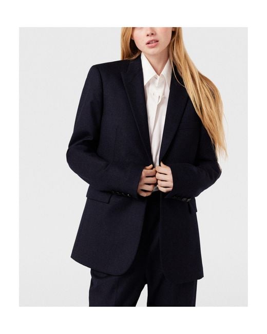 Stella McCartney Blue Single-Breasted Tailored Blazer
