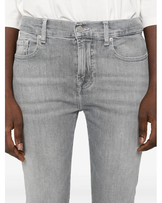 7 For All Mankind Gray Relaxed Skinny Jeans