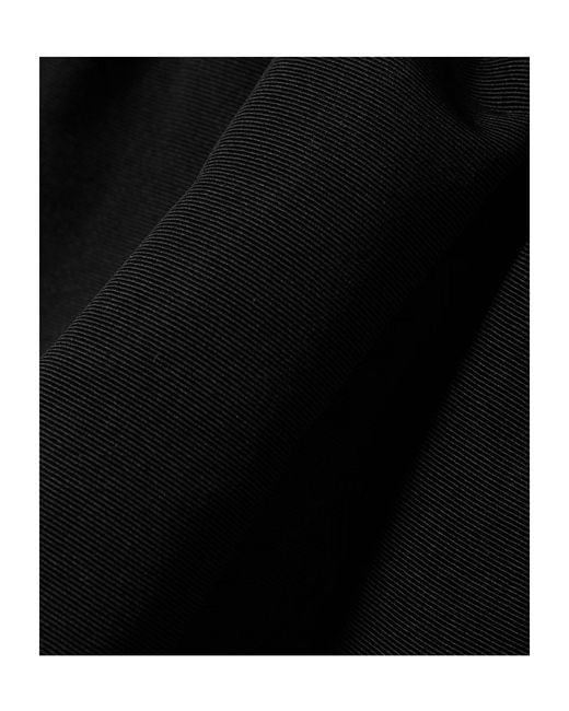 Brandon Maxwell Black Ruffled Silk-Twill Midi Skirt