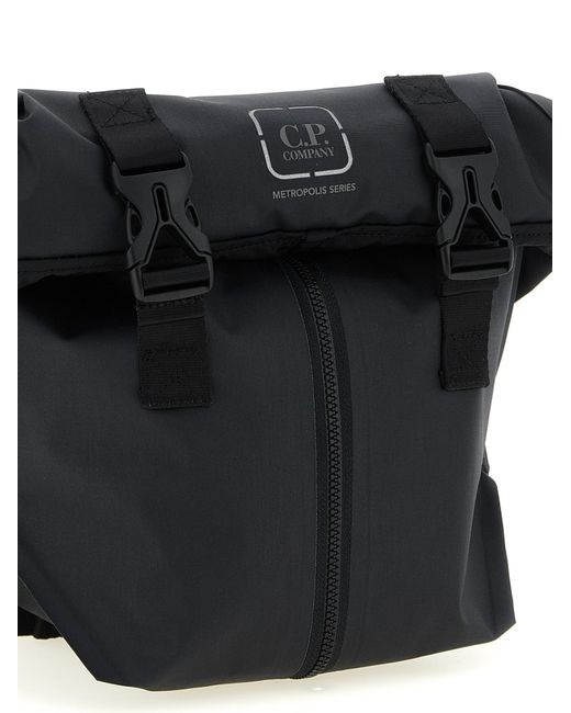 C P Company Black The Metropolis Series Backpack for men