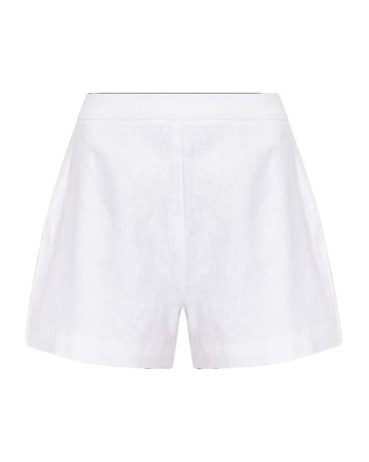 Posse White Perri Button-Fastening Shorts