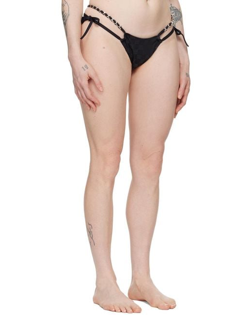 M I S B H V Multicolor Monogram-Pattern Bikini Bottoms