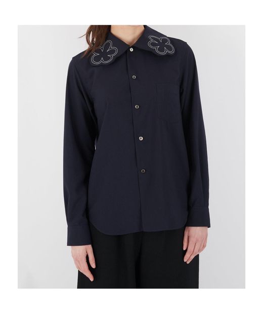 Comme des Garçons Blue Flower Shirt