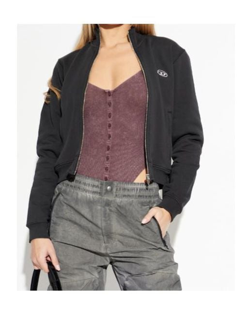DIESEL Black Flacin Zip-Up Sweatshirt