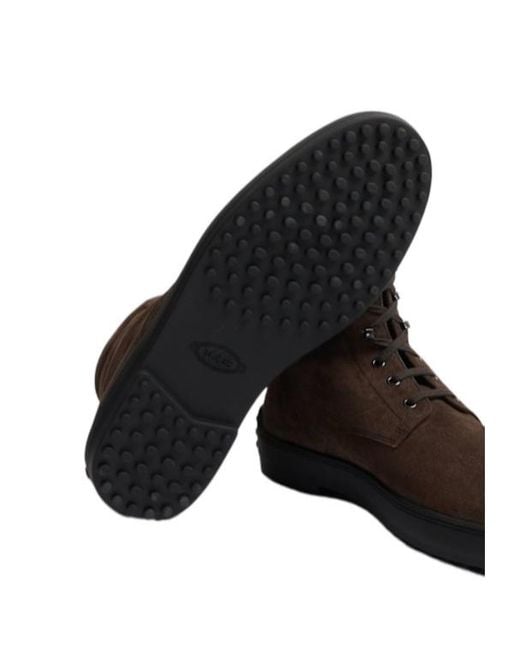 Tod's Brown Suede Boots for men