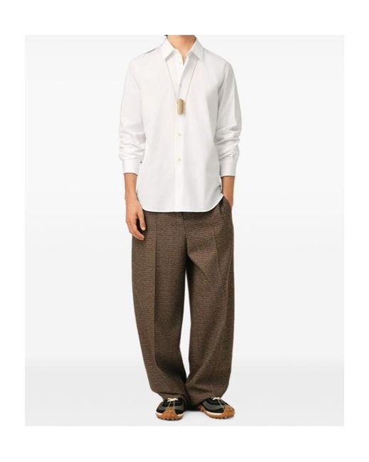AMI White Long-Sleeved Shirt for men