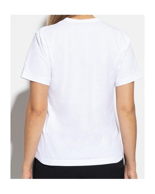 Comme des Garçons White Crew Neck Short-Sleeved T-Shirt for men
