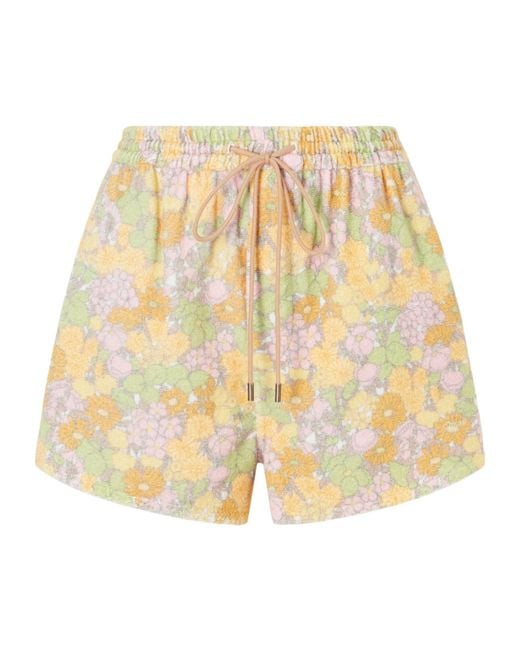Chloé Natural Lace-Up Shorts