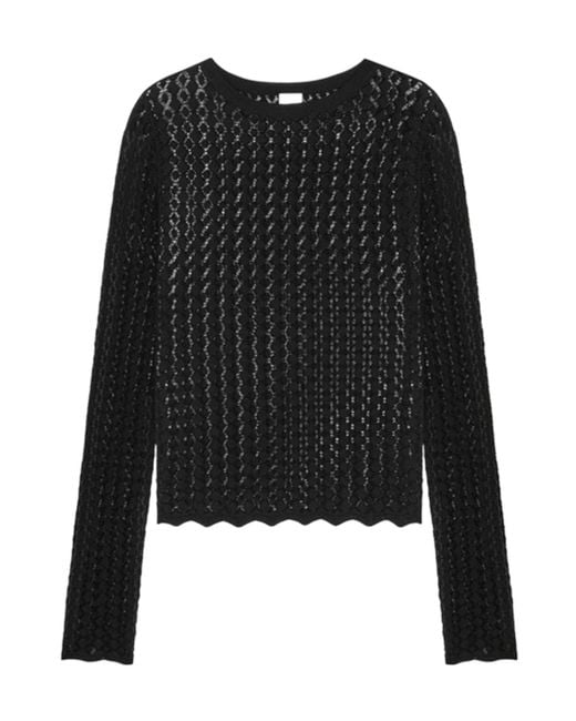 Saint Laurent Black Viscose Top