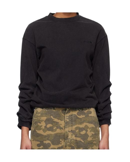 we11done Black Jersey Sweatshirt