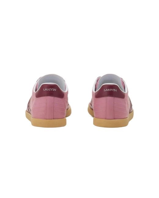 Lanvin Purple Glen Quilted Low-Top Sneakers for men