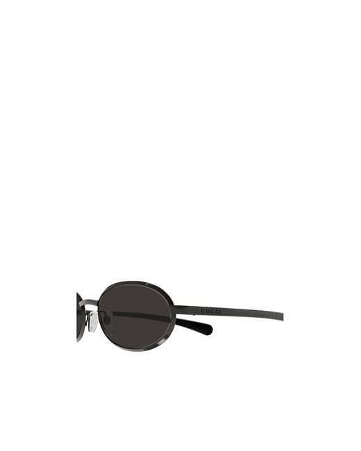 Gucci White Eyewear Oval Frame Sunglasses