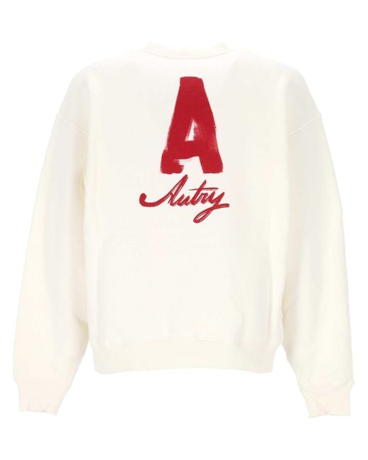 Autry White Long-Sleeve Sweatshirt for men