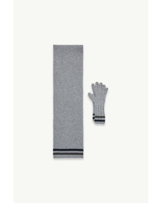 Moncler White Striped Wool Set