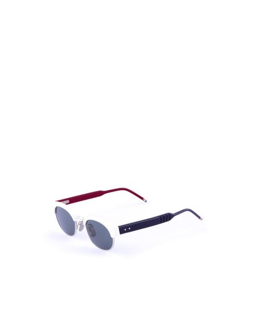 Thom Browne Blue Eyewear Oval Frame Sunglasses for men
