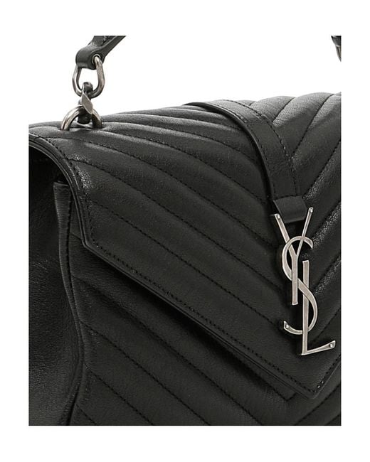 Saint Laurent Black College Medium Shoulder Bag