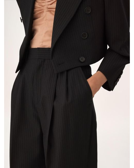 Chloé Black Chloé High-Waisted Wide-Leg Trousers