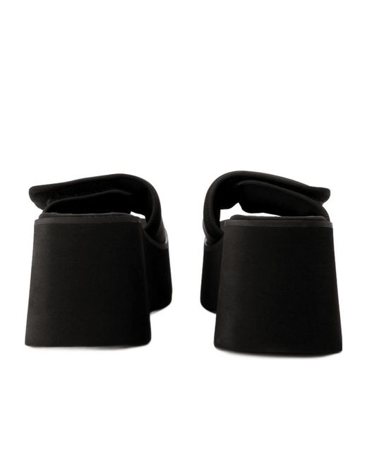 Courreges Black Platform Slides