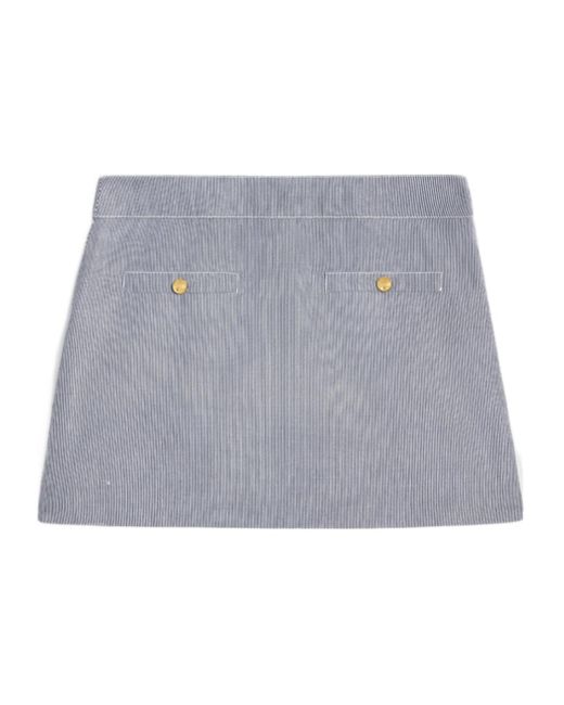 Céline Gray Pleated Mini Skirt