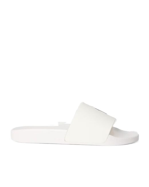 Polo Ralph Lauren White Logo Slippers
