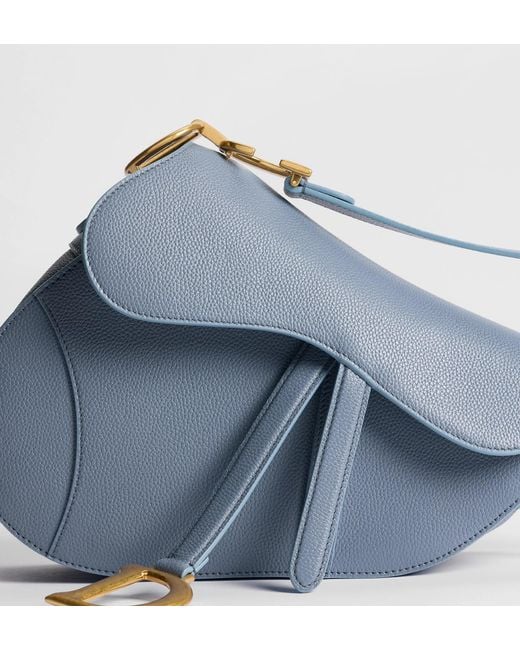 Dior Blue Saddle Bag With Strap