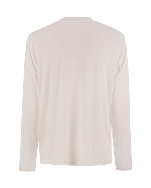 Majestic Filatures White Majestic Slim Fit Crew Neck T-Shirt for men