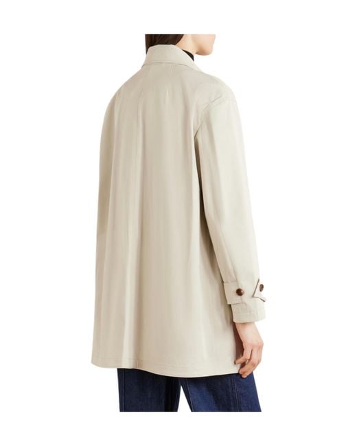 Theory White Single Hidden Button Trench Coat