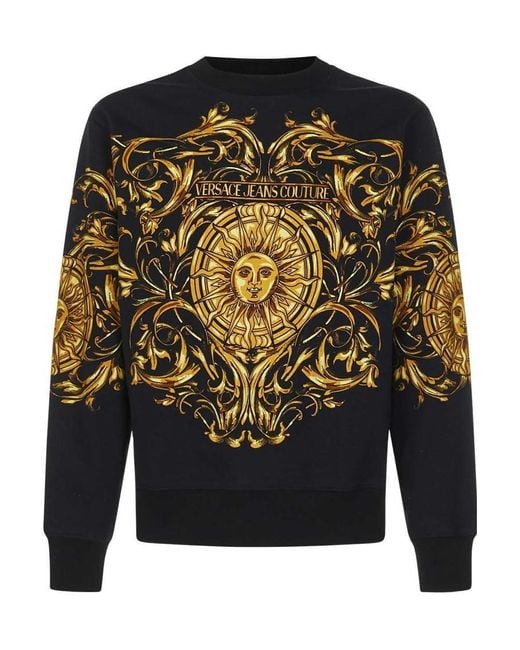 Versace Men's Black Baroque-Print Sweatshirt