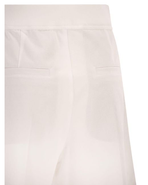 Brunello Cucinelli White Wrinkled Shorts