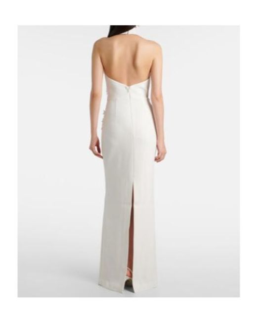 Rebecca Vallance White Bridal Xanthe Floral-Applique Gown