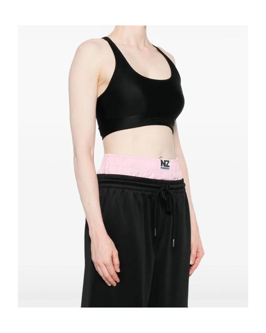 ROTATE BIRGER CHRISTENSEN Black Stretch Racer Back Bra