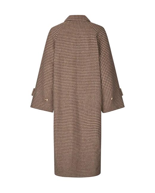 Samsøe & Samsøe Brown Houndstooth Cotton Jacket