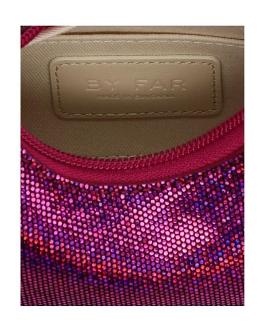 By Far Purple Baby Amber Zipped Tote Bag